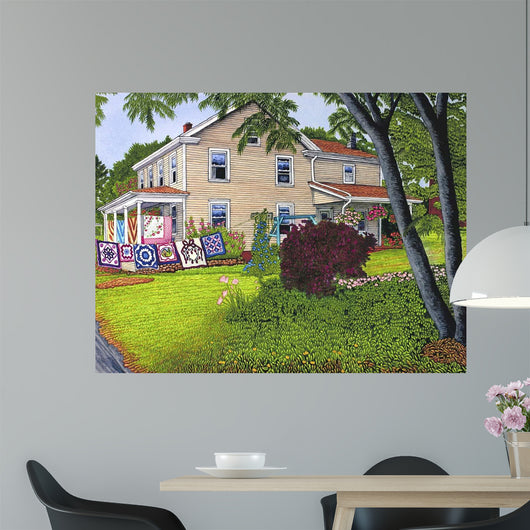 Quilts Six Line Lancaster Wall Decal