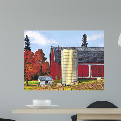 Sheep Perry Ny Wall Decal shown on a wall