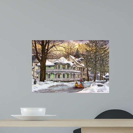 Sledding Chautauqua Ny Wall Decal