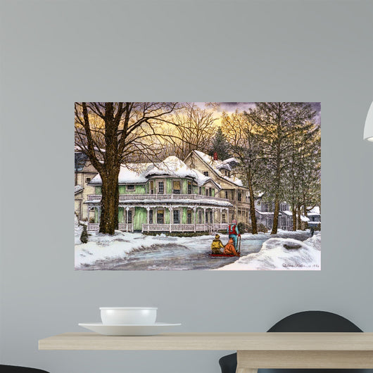 Sledding Chautauqua Ny Wall Decal