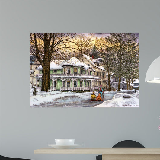 Sledding Chautauqua Ny Wall Decal