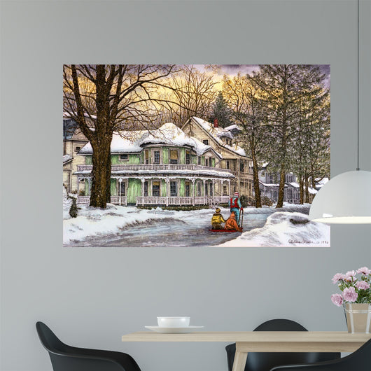 Sledding Chautauqua Ny Wall Decal