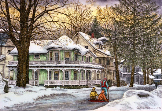 Sledding Chautauqua Ny Wall Decal