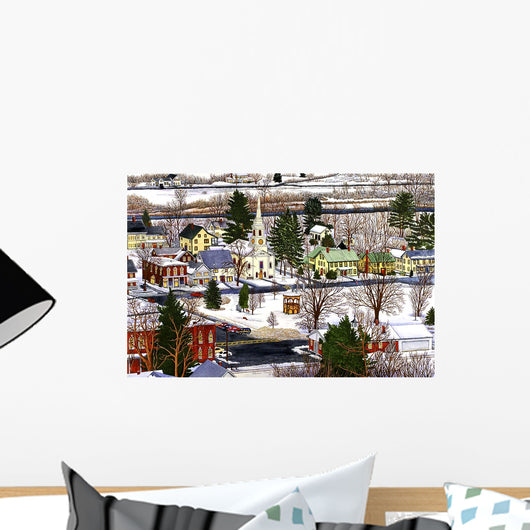 Village Square Vermont Wall Decal