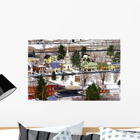 Village Square Vermont Wall Decal