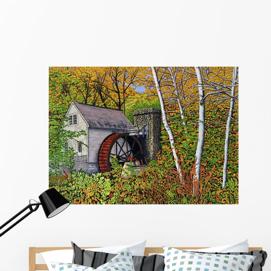 Waterwheel E Dorset Vt Wall Decal