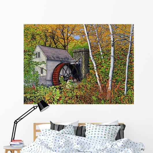 Waterwheel E Dorset Vt Wall Decal