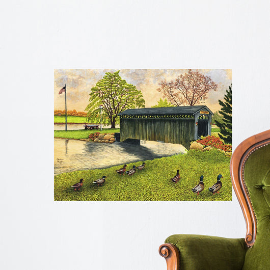 Winter's Covered Bridge North Wall Decal