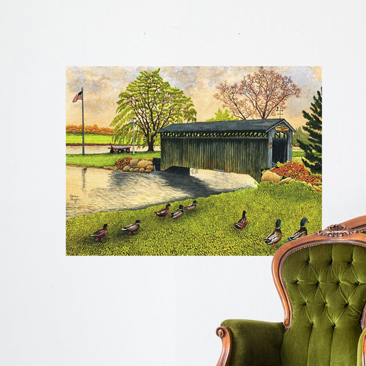 Winter's Covered Bridge North Wall Decal