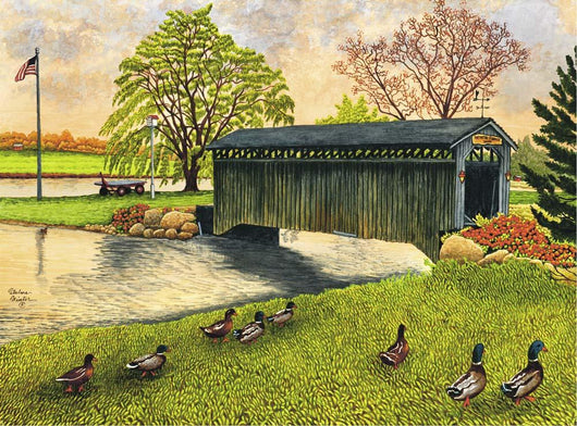 Winter's Covered Bridge North Wall Decal