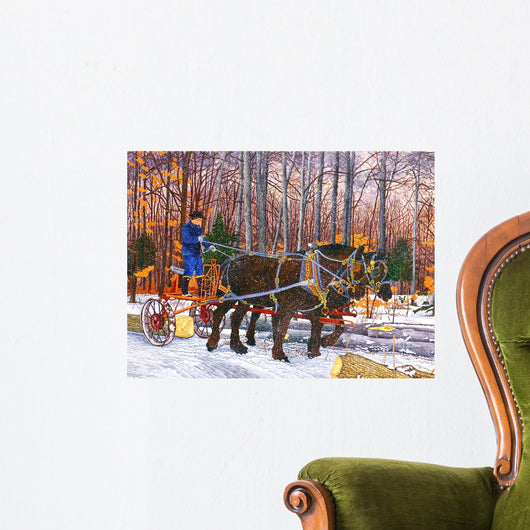 Work Horses Lumbering Wall Decal