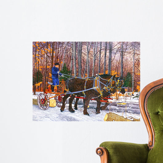 Work Horses Lumbering Wall Decal