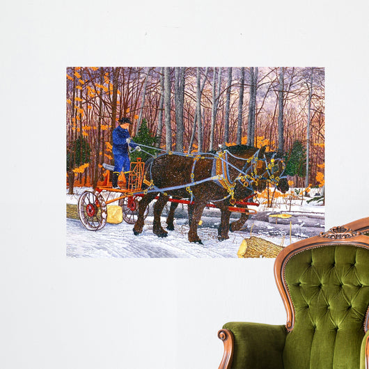 Work Horses Lumbering Wall Decal