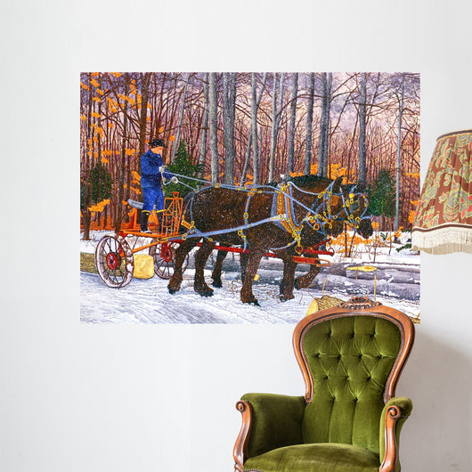 Work Horses Lumbering Wall Decal
