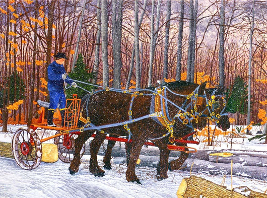 Work Horses Lumbering Wall Decal