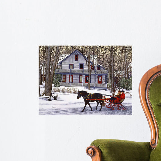 Blue Cottage Wall Decal