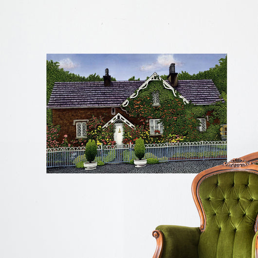 Blue Gate Cottage Wall Decal