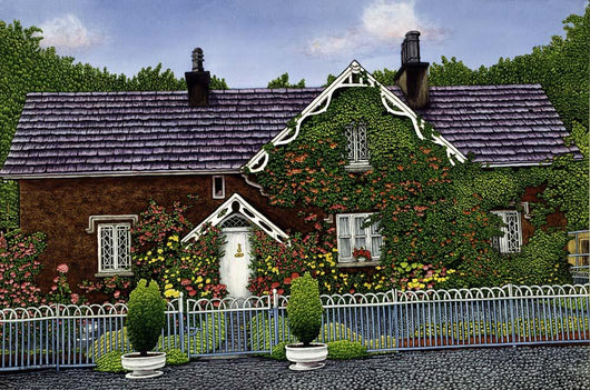 Blue Gate Cottage Wall Decal