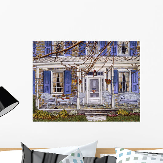 Blue Shutters Wall Decal
