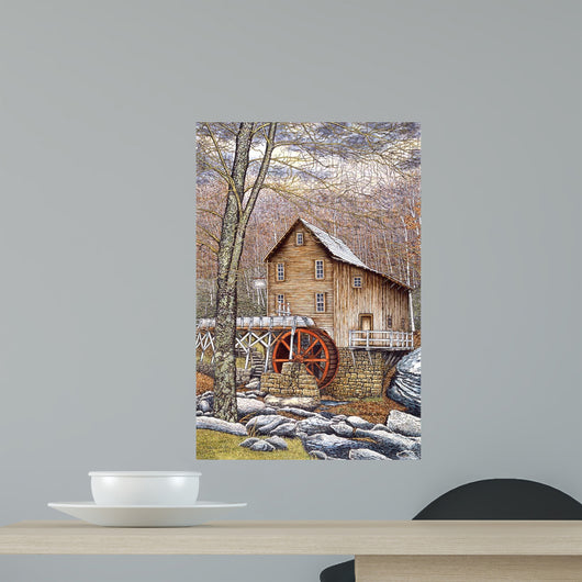Glade Creek Grist Mill Wall Decal Design 1