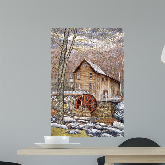Glade Creek Grist Mill Wall Decal Design 1