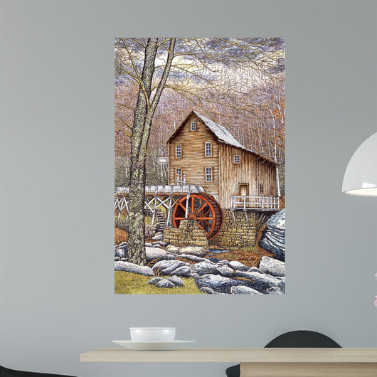 Glade Creek Grist Mill Wall Decal Design 1