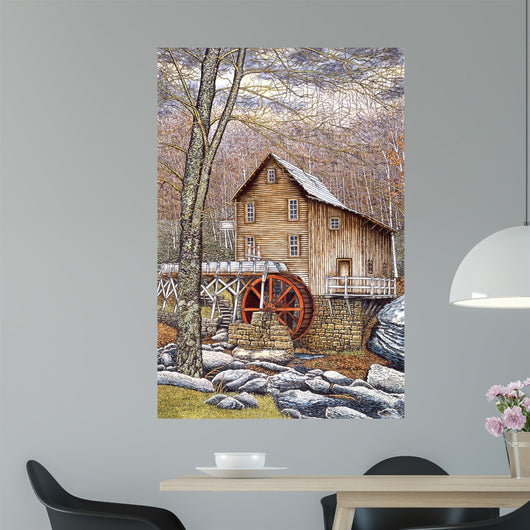 Glade Creek Grist Mill Wall Decal Design 1