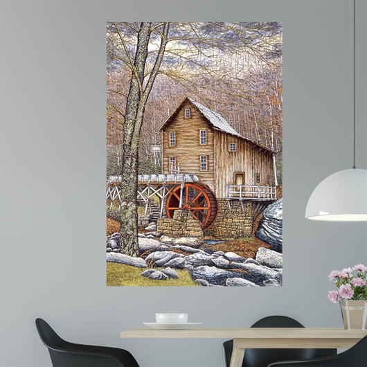 Glade Creek Grist Mill Wall Decal Design 1