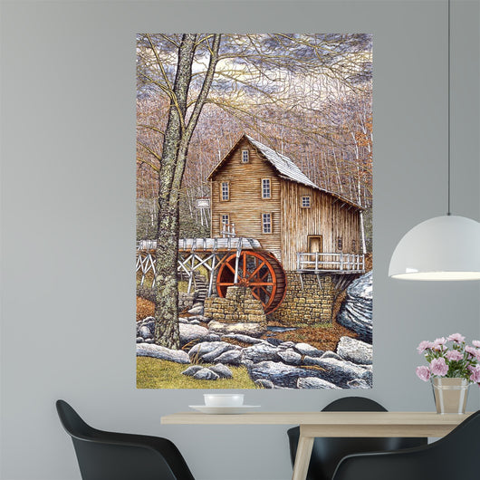 Glade Creek Grist Mill Wall Decal Design 1