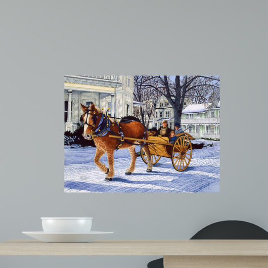 High Wheel Cart Wall Decal