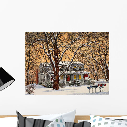 Home for Holidays Wall Decal Design 1