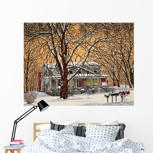 Home for Holidays Wall Decal Design 1