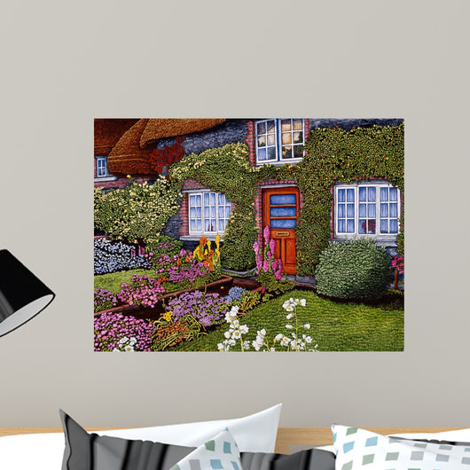 Ivy Covered Cottage Wall Decal
