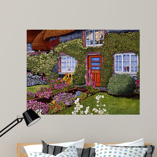 Ivy Covered Cottage Wall Decal