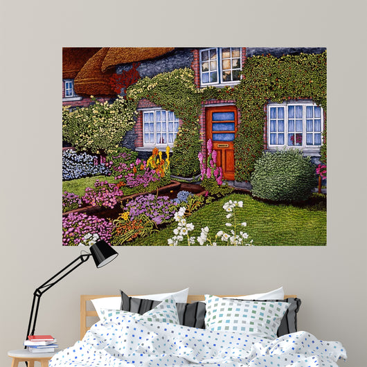 Ivy Covered Cottage Wall Decal