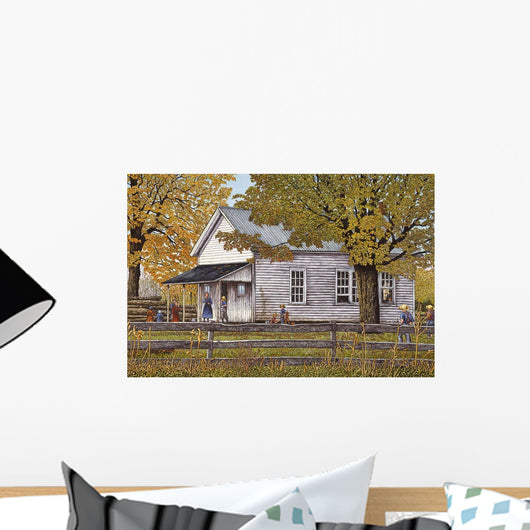 Little White Schoolhouse Wall Decal