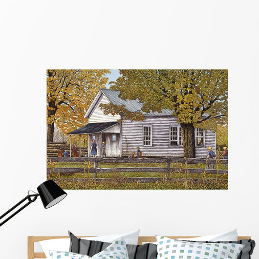 Little White Schoolhouse Wall Decal