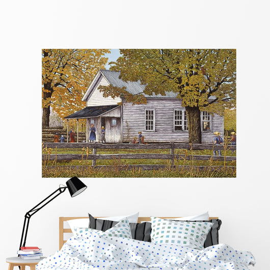 Little White Schoolhouse Wall Decal