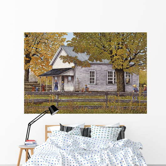 Little White Schoolhouse Wall Decal