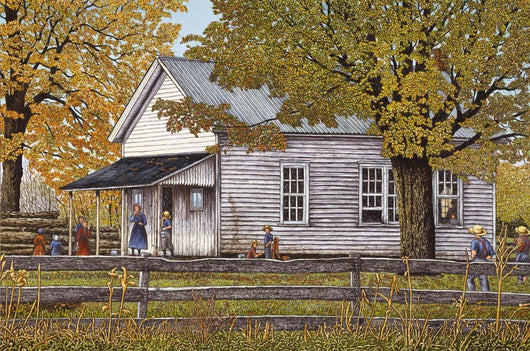 Little White Schoolhouse Wall Decal