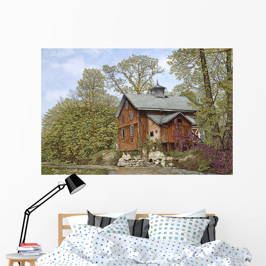 Old Mill Spring 2 Wall Decal