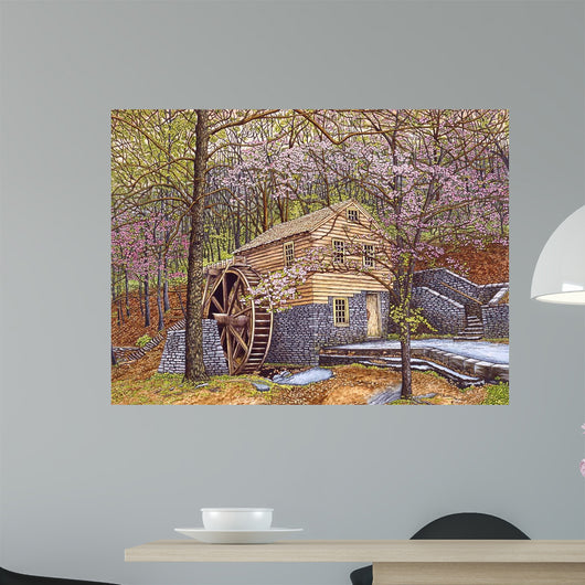 Rice Grist Mill Wall Decal