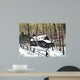 Snow Covered Cabin Wall Decal