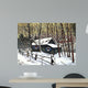 Snow Covered Cabin Wall Decal