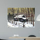 Snow Covered Cabin Wall Decal