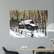 Snow Covered Cabin Wall Decal
