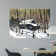 Snow Covered Cabin Wall Decal