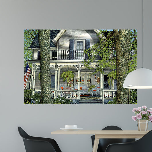 Wicker and Ferns Wall Decal