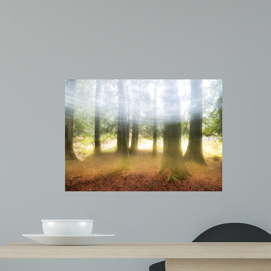Blurred Trees Wall Decal