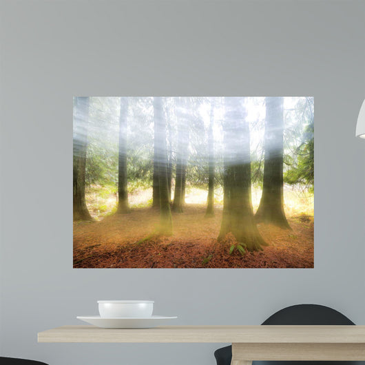 Blurred Trees Wall Decal